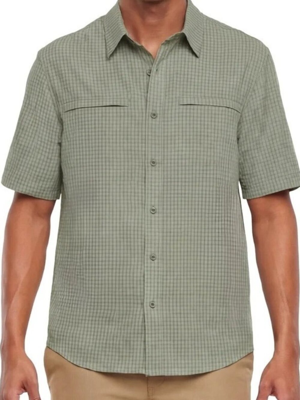 NWOT Orvis Men's XL Green Plaid Short-Sleeve Button-Up Shirt